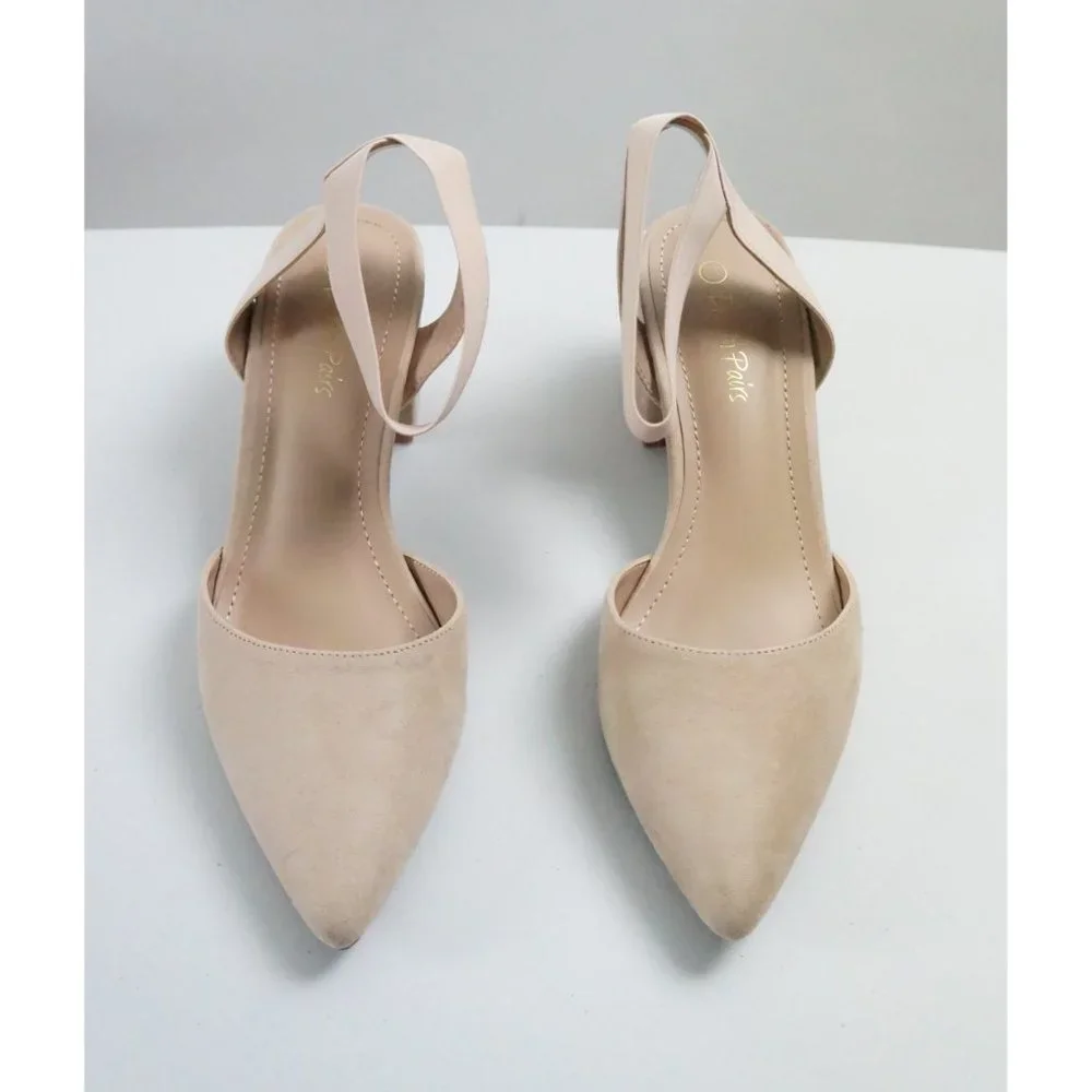Dream Pairs Chunky Heels, Ankle Straps, Nude - Picture 5 of 7